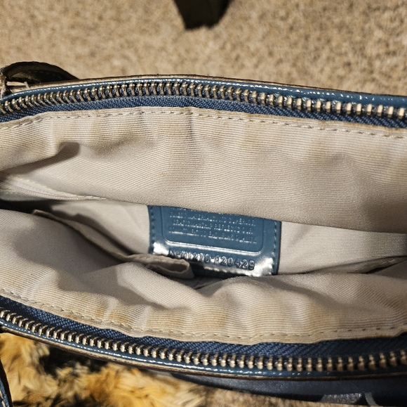 Coach Turquoise and Silver Tote Bag - Picture 8 of 8